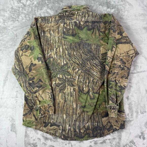VTG Deerskin Realtree camo hunting gorpcore button up shirt mens Medium - Picture 2 of 5